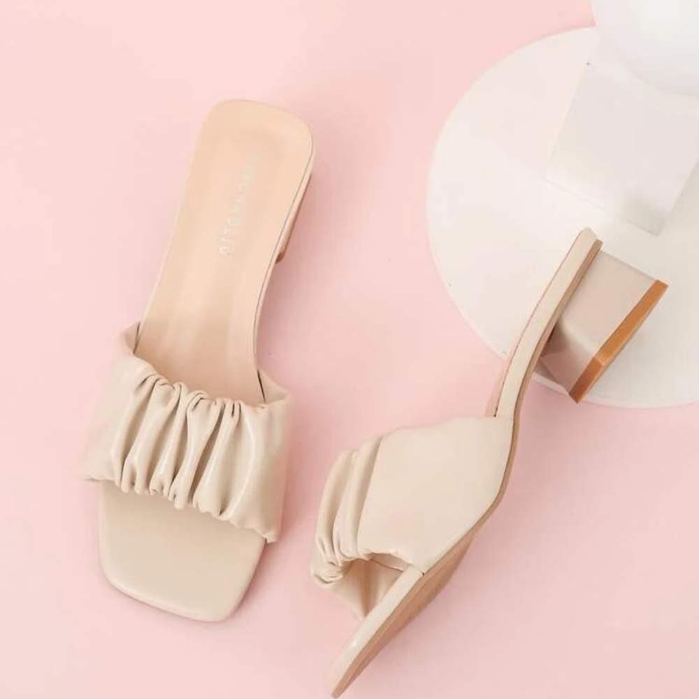 Open Back Block Heel Sandals